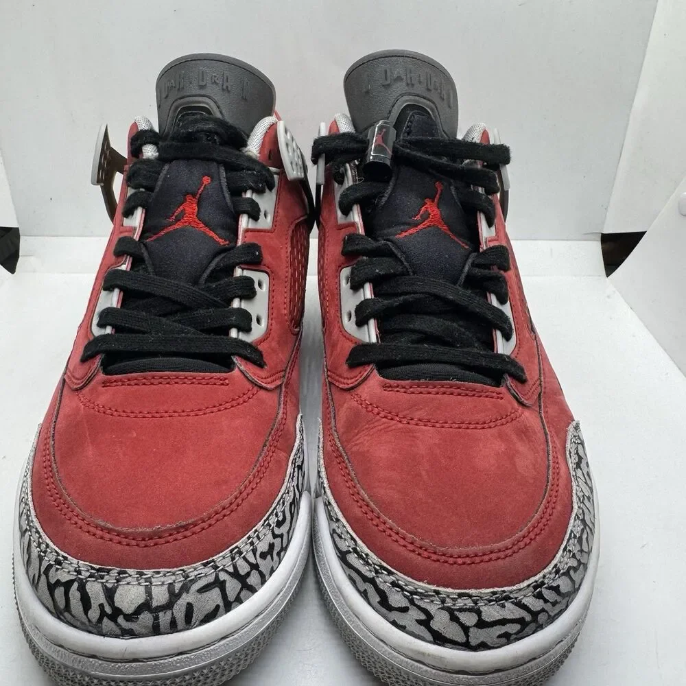 Nike Air Jordan Spizike Low Toro Bravo Mens Size 10.5 Red Black shoes 315371 601